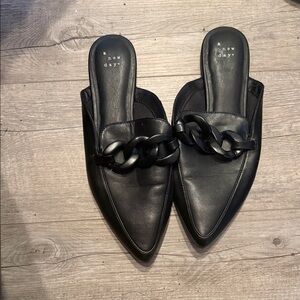 A New Day Black Chain Detail Mules